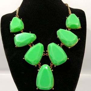 Green 80s Vintage Harlow statement Necklace